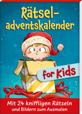 Rätseladventskalender for Kids 3 - Mit 24 kniffligen Rätseln und Bildern zum Ausmalen