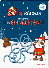 24 x rätseln und dann ist Weihnachten! - Adventskalender mit 24 Rätseln zum Knobeln für Kinder ab 4 Jahren, mit bezaubernden Stickern