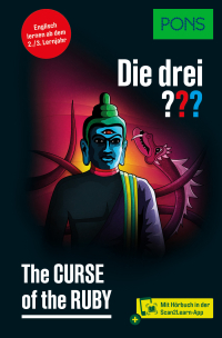 PONS Die Drei ??? The Curse of the Ruby - Englisch lernen mit Justus, Peter und Bob und Hörbuch in der Scan2Learn-App