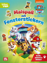 PAW Patrol Mitmachbuch: Malspaß mit Fensterstickern - Mehr als 20 Ausmalbilder und große, ablösbare Sticker